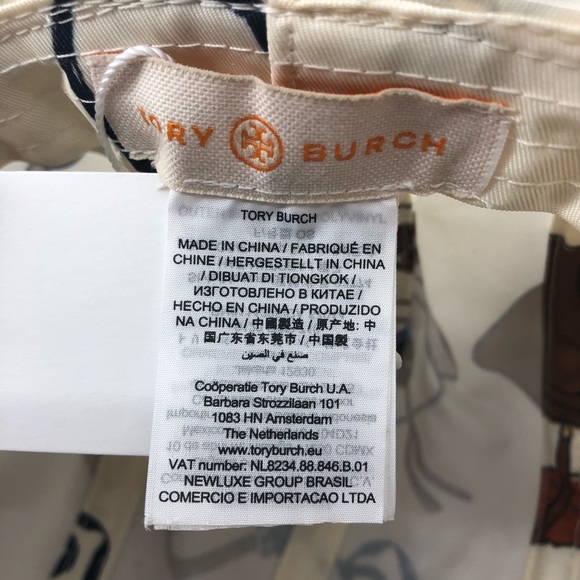 Tory Burch Ivory Printed PVC Bucket Hat Bon Voyage - Picture 6 of 7